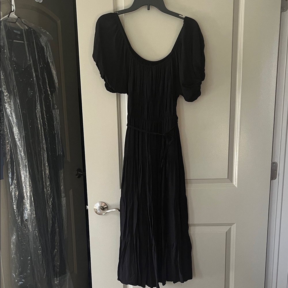Lillusory Elegant Black Dress with tie.
